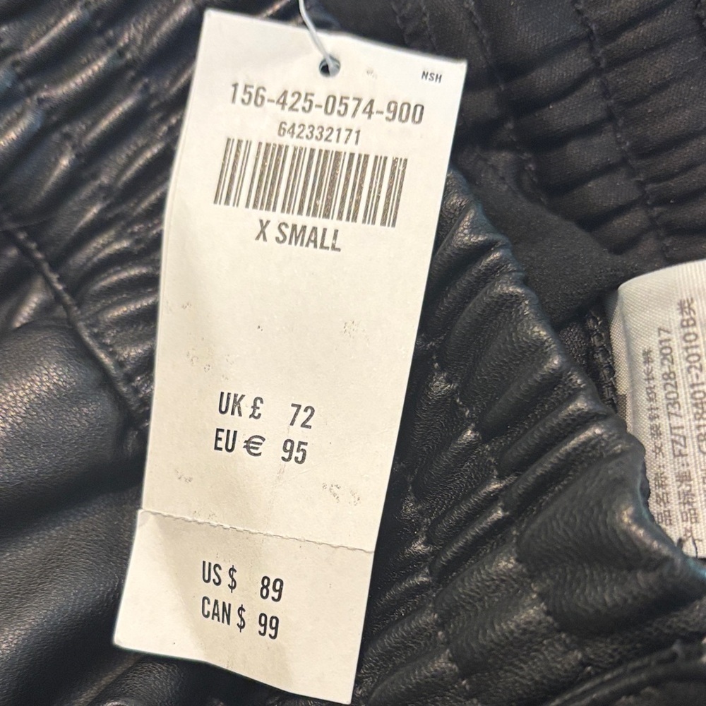 Abercrombie & Fitch Black Leather Joggers - Picture 9 of 9